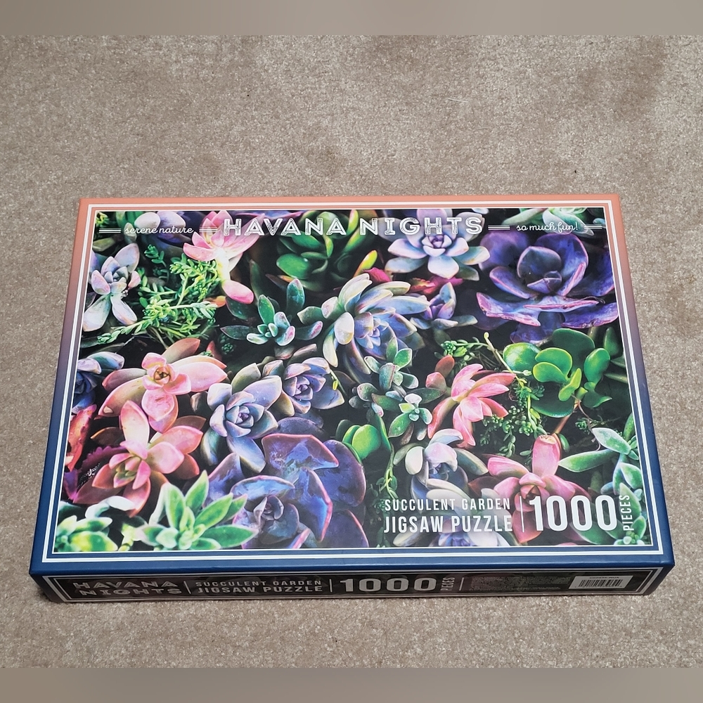 Havana Nights Succulent Garden Jigsaw Puzzle 1000 Pieces Jigsaw Puzzle Colorful